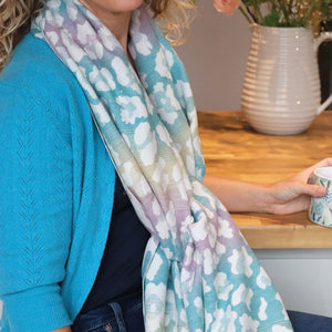 Pastel Ombre Reversible Animal Print Scarf