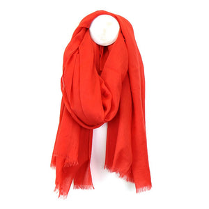 Light Scarlet Single Colour Cotton Scarf