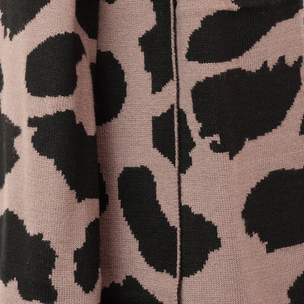Taupe and Black Abstract Animal Print Scarf