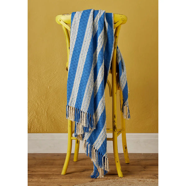Blue Berge Stripe Throw