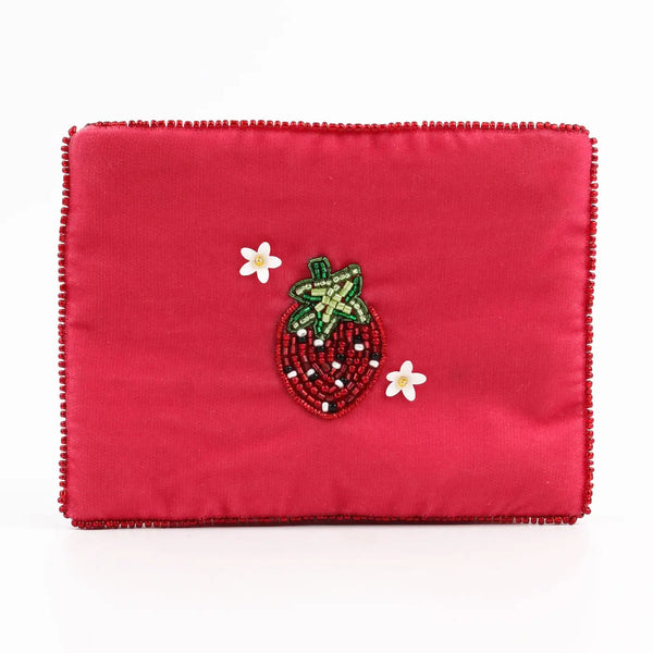 Pink Strawberry Small Pouch