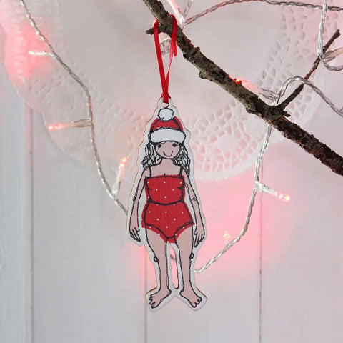 Bather Dingly Dangly Christmas Decoration