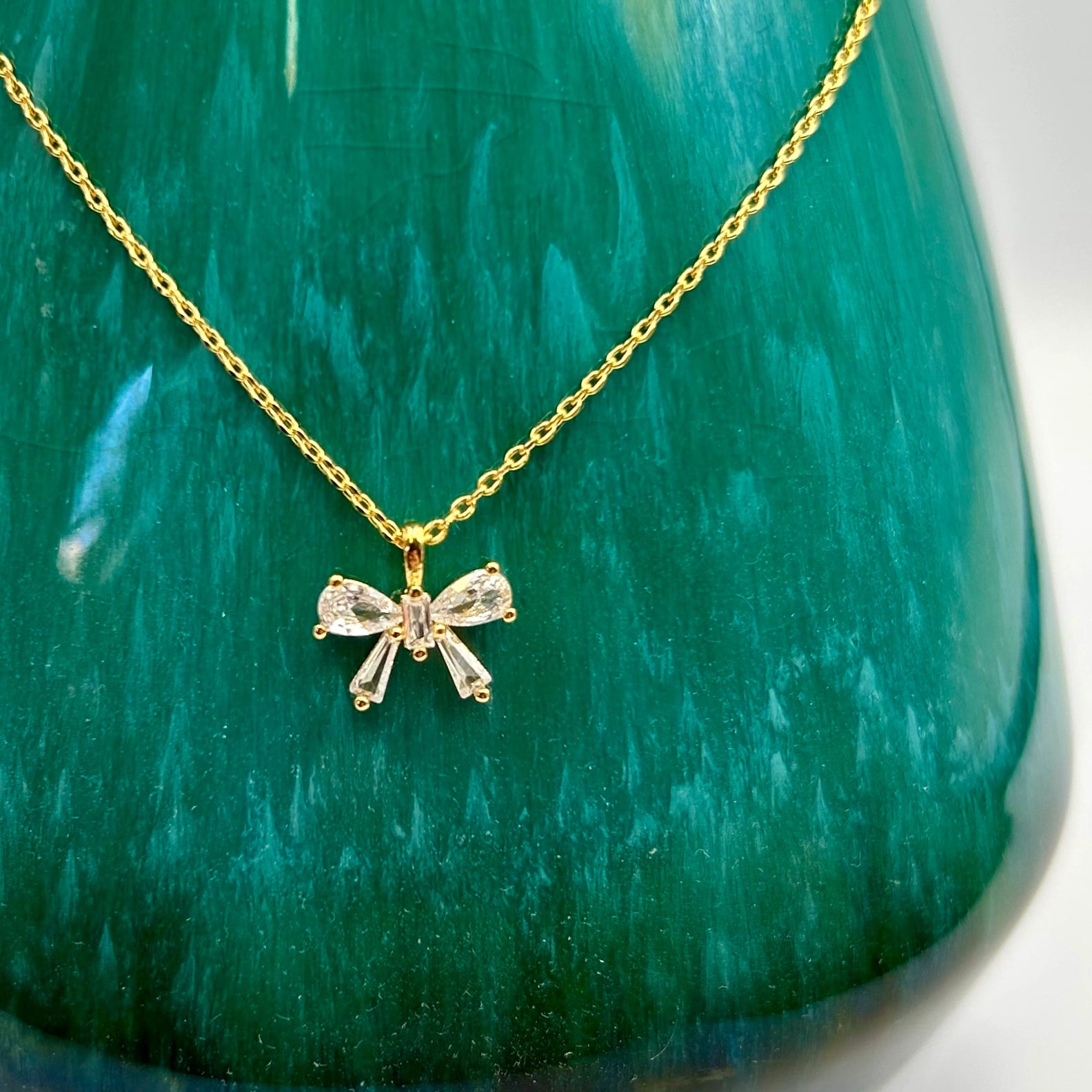 Sparkle Bow Necklace
