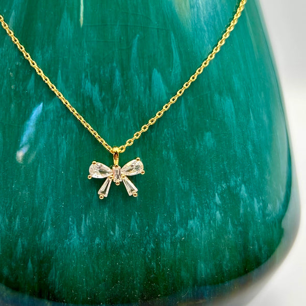 Sparkle Bow Necklace
