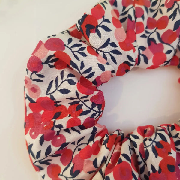 Liberty of London Fabric Hair Scrunchie - Wiltshire Berry Red