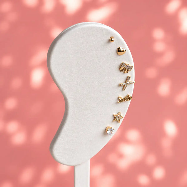 Gold Plated Studs - A Week of Earrings Gift Set