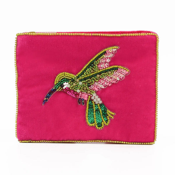 Pink Hummingbird Small Pouch