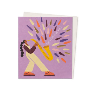 Sax Congrats Greeting Card