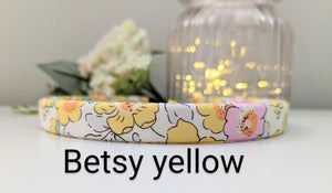 Liberty London Fabric Skinny Headbands - Spring Collection - Betsy Yellow