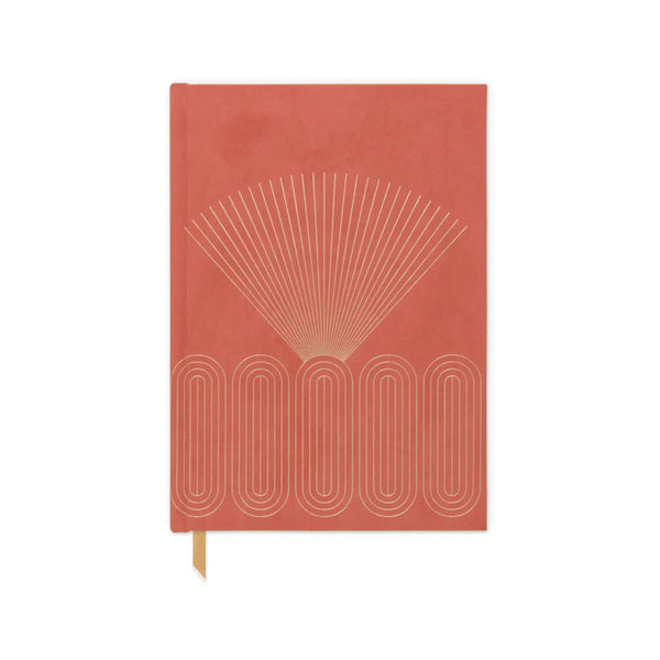 Suedette Journal - Terracotta - Radiant Rays
