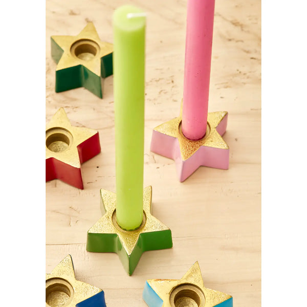 Recycled Aluminium Star Candlestick Holder