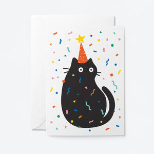 Party Cat Confetti Greeting Card