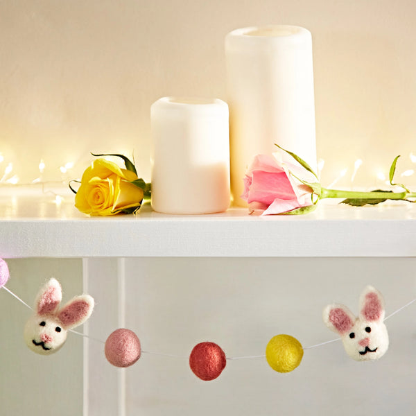 Felt Bunny Ball Garland