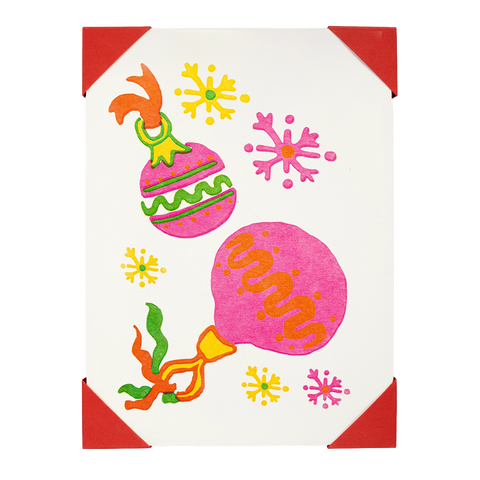 Pink Baubles - Notelets Set