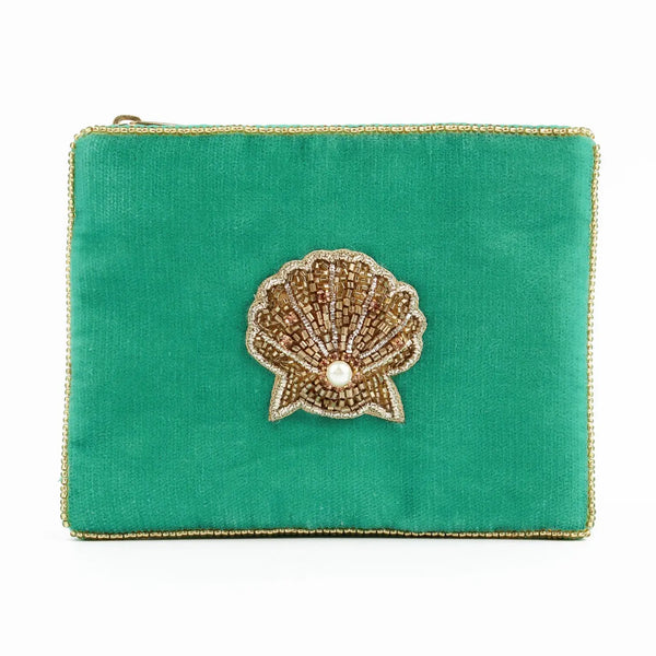 Gold Shell Small Pouch