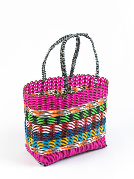 Small Pink Check Basket