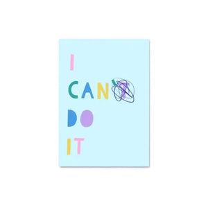I Can Do It Typographic Motivational Postcard