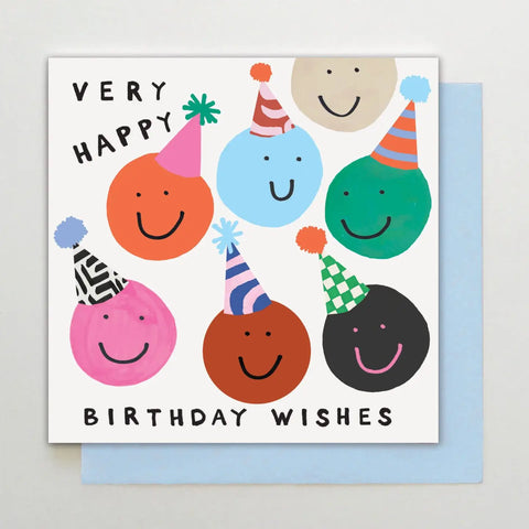 Happy Birthday Faces Greeting Card
