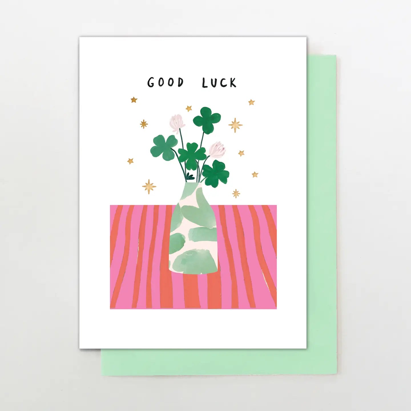 Good Luck Vase Greeting Card