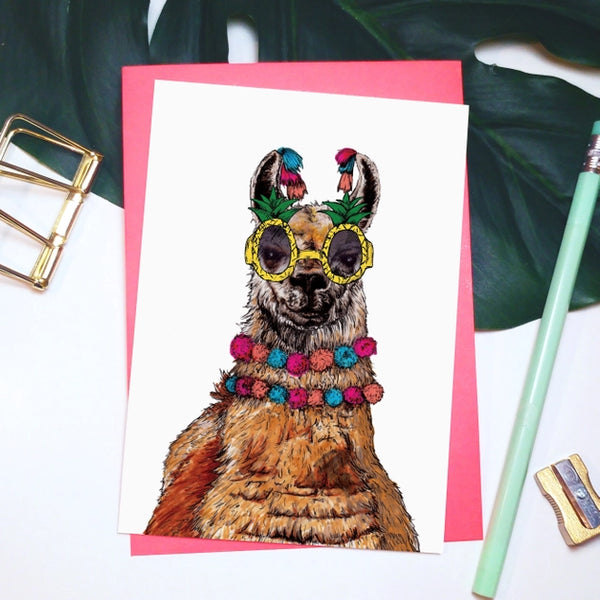 Party Llama Greeting Card