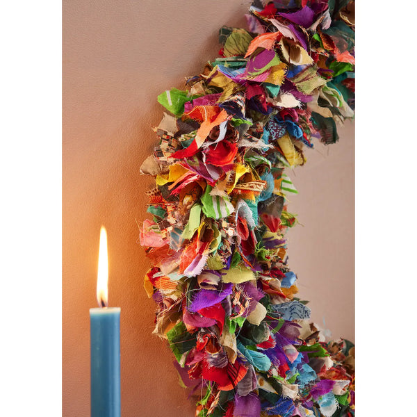 Recycled Sari Wreath