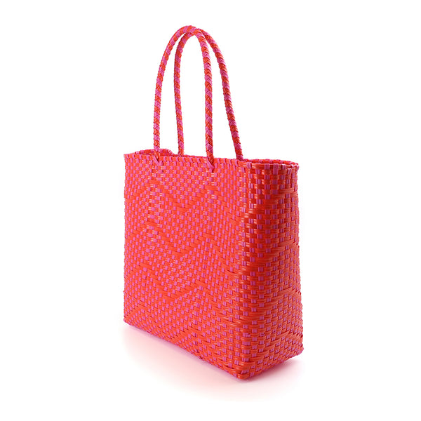 Red & Pink Recycled Plastic Shopper
