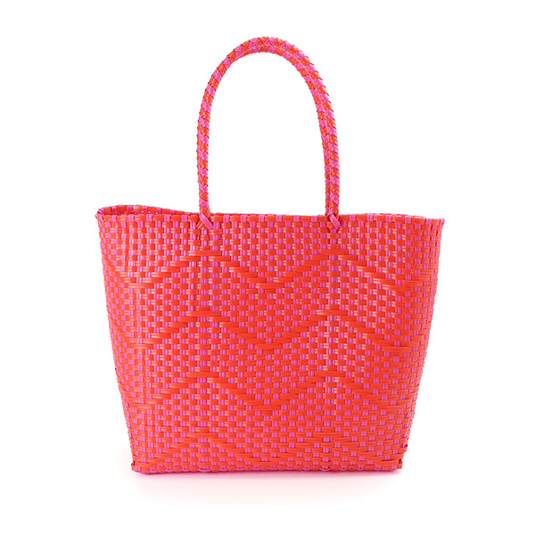 Red & Pink Recycled Plastic Shopper