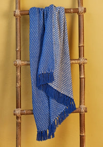 Recycled Cotton Throw - Blue