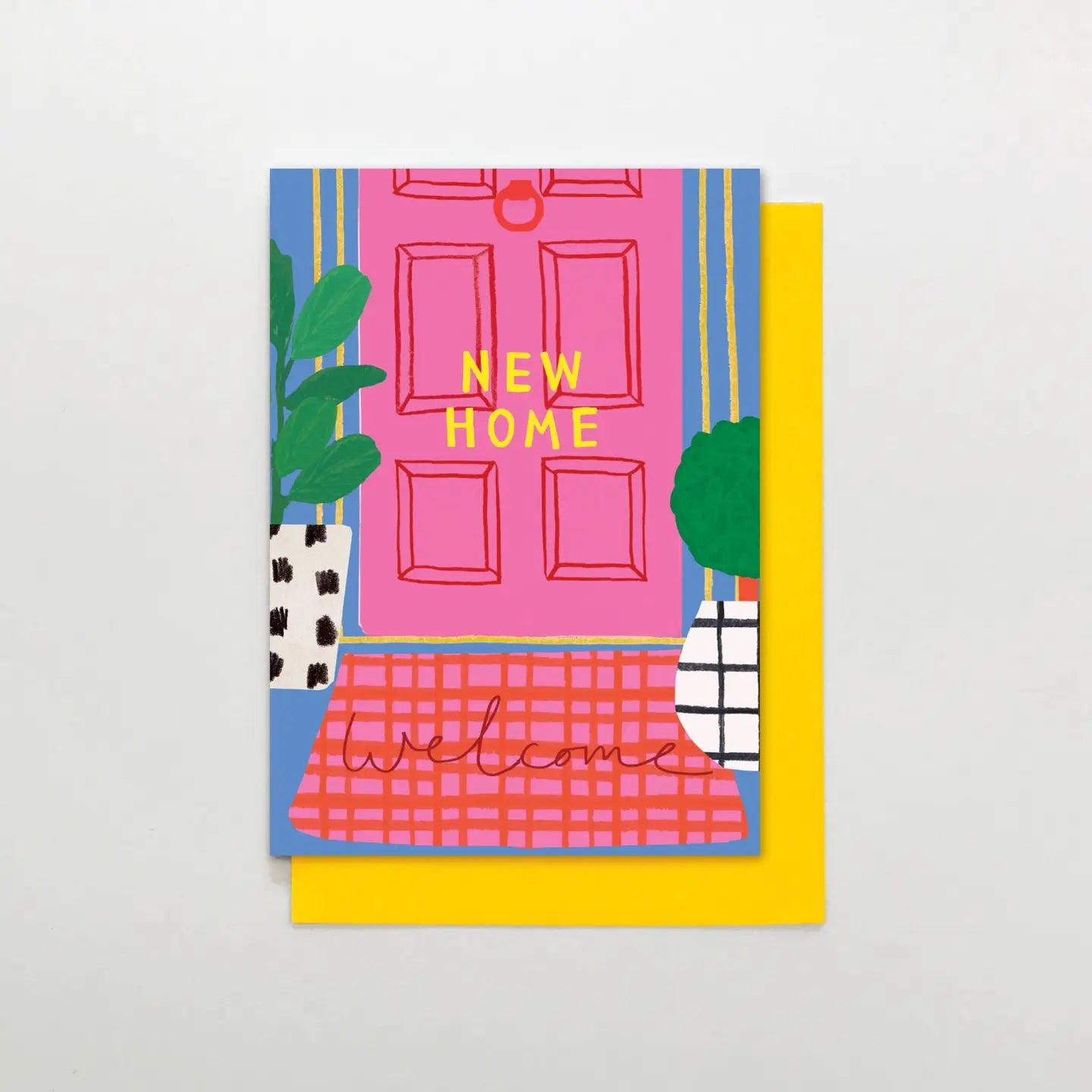 New Home Pink Door Greeting Card