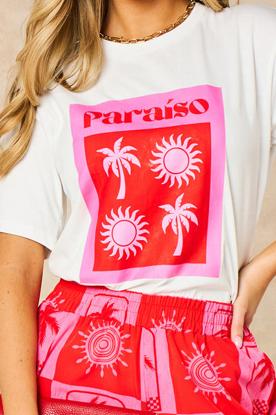 Paraiso Short Sleeve Cotton T-Shirt