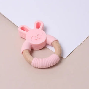 THREE COLOURS! Bunny Teether - Baby Pink, Mint & Mustard!