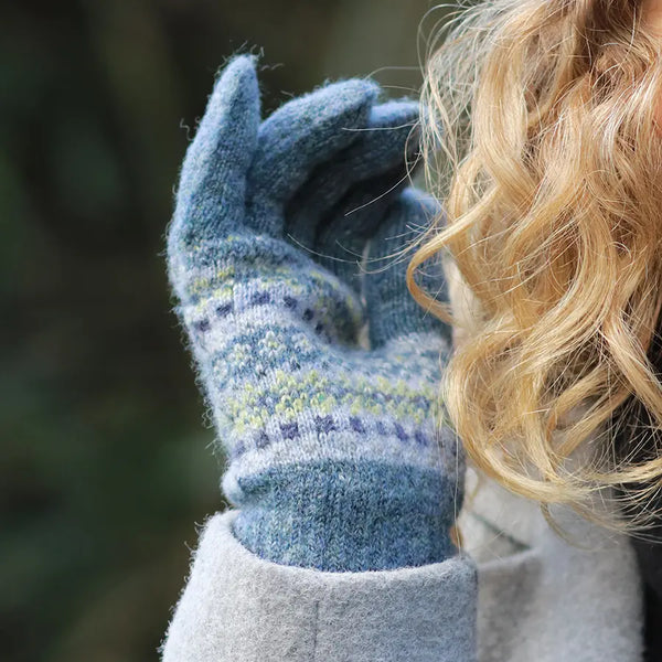 Blue & Sage Mix Gloves