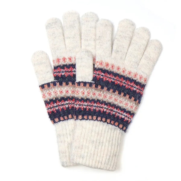 Cream & Coral Mix Gloves