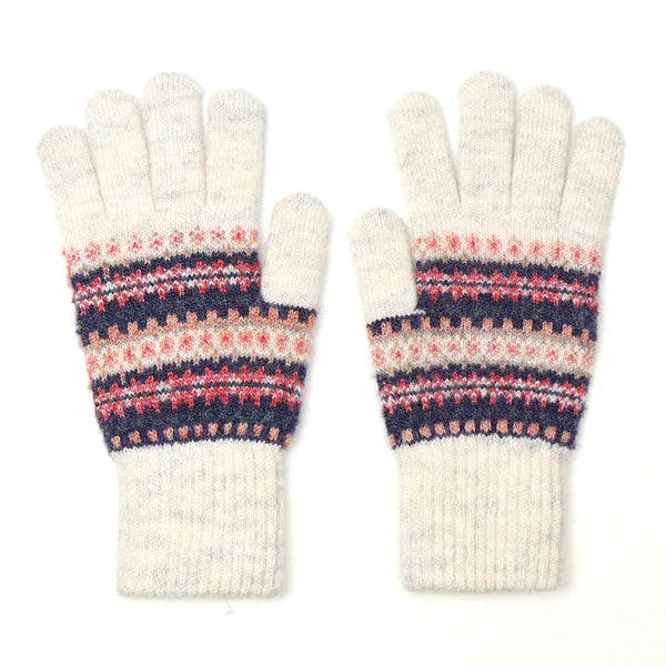 Cream & Coral Mix Gloves