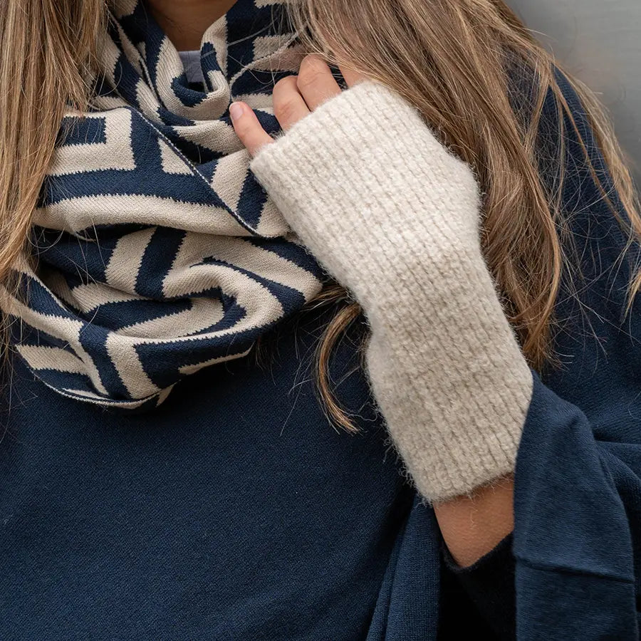 Recycled Mix Oatmeal Wrist Warmers