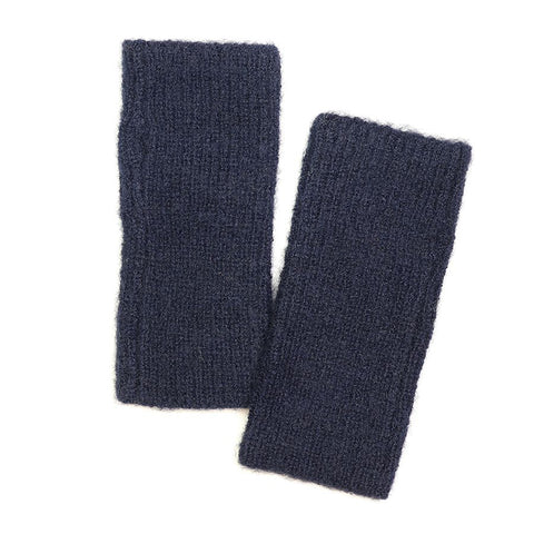 Recycled Mix Navy Wrist Warmers