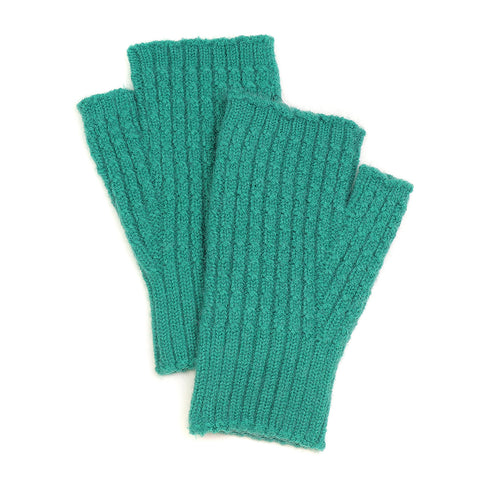 Recycled Mix Jade Fingerless Mittens