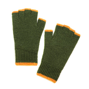 Men's Green Fingerless Gloves