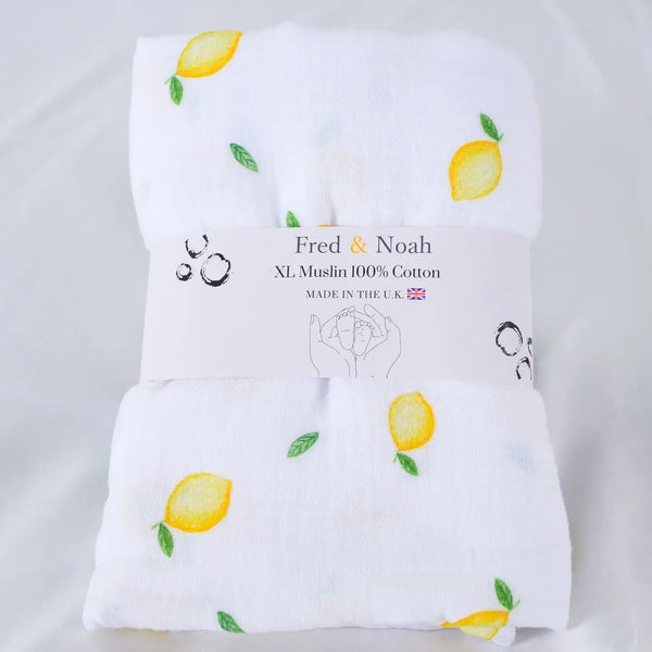 XL Lemon Print Muslin Swaddle