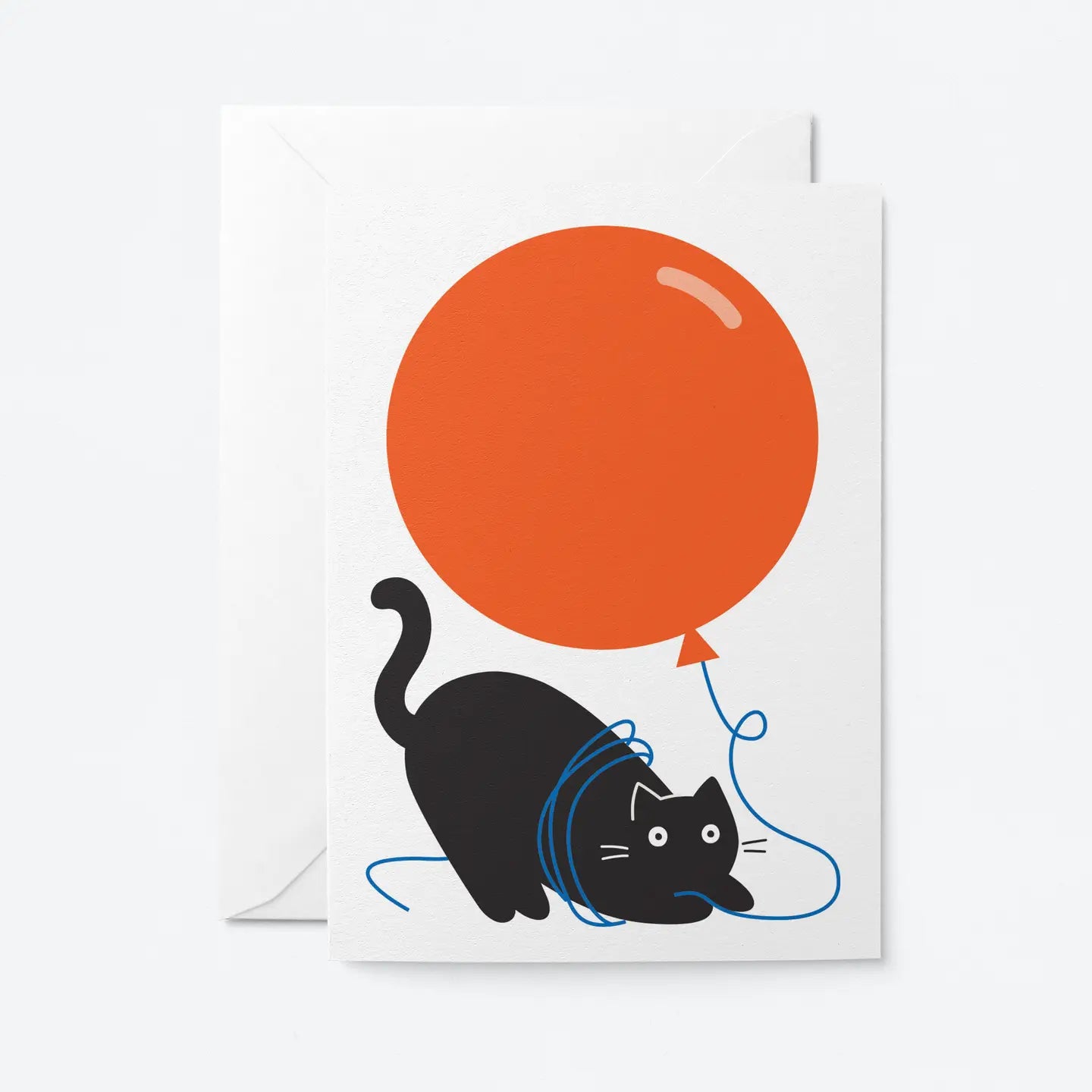 Cat and Balloon Card