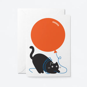 Cat and Balloon Card