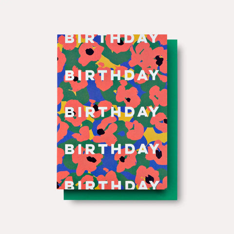 Painter Flower Birthday Card