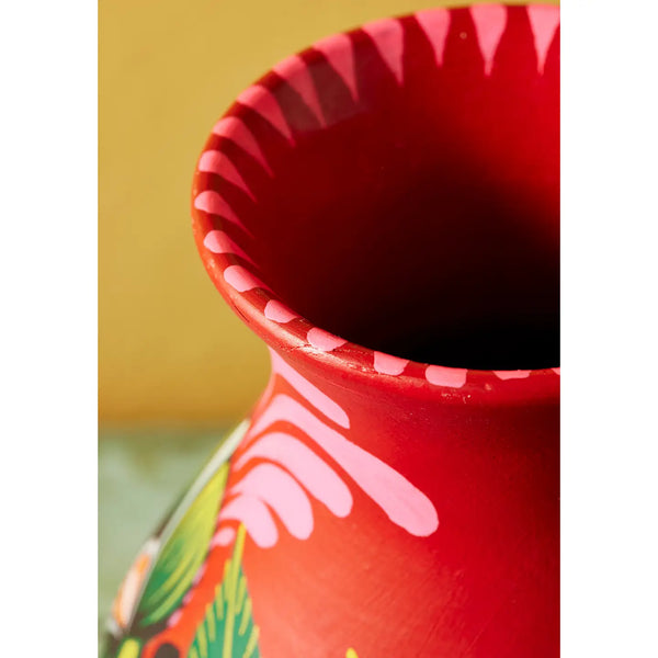 Handpainted Terracotta Sunflower Vase