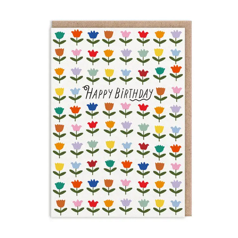 Tulips Happy Birthday Card