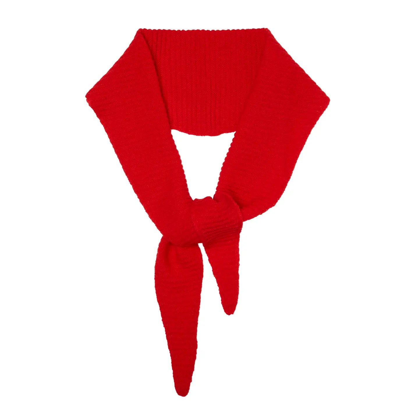 Cashmere Diamond Skinny Scarf - Red