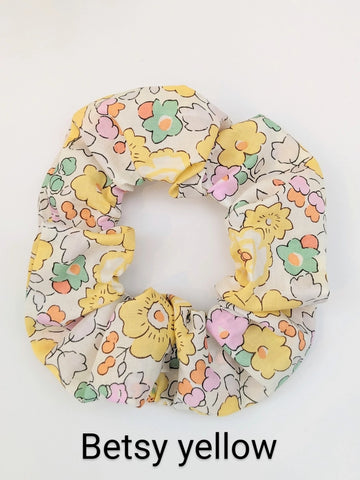 Liberty London Fabric Hair Scrunchie - Spring Collection - Betsy Yellow