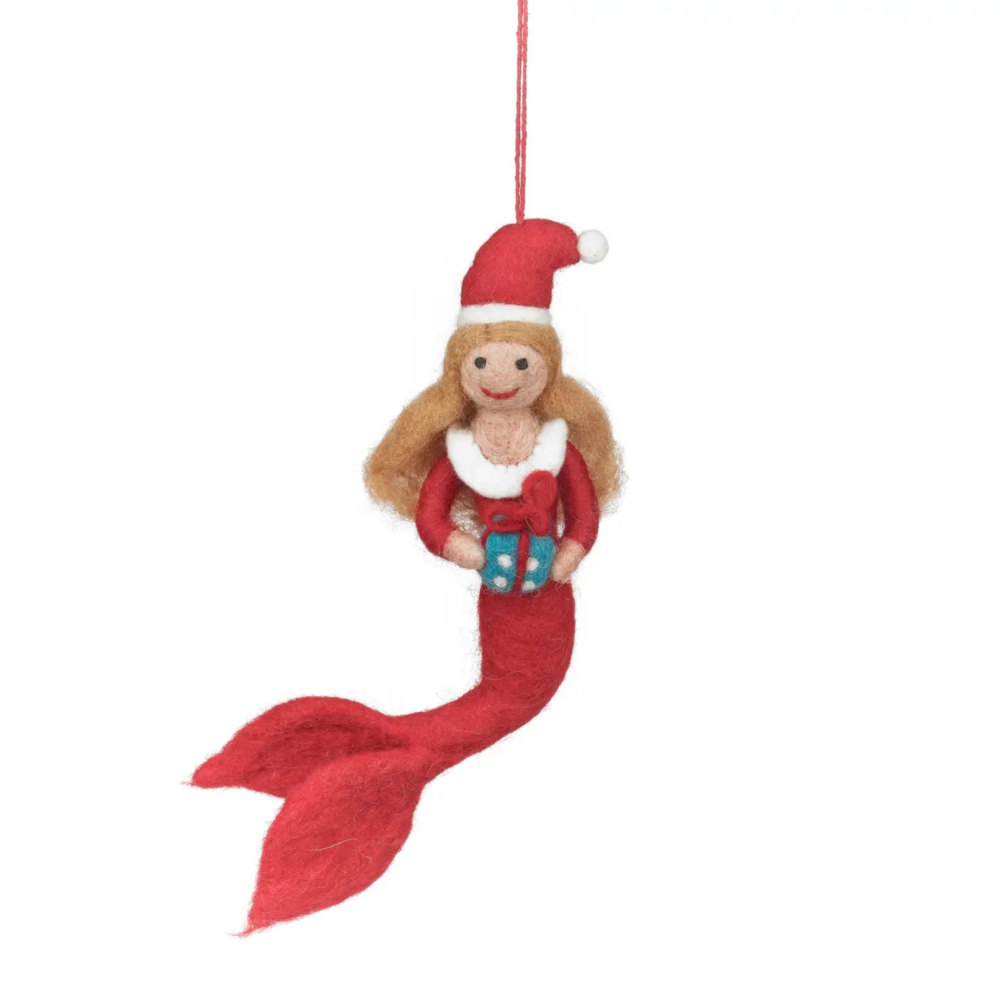 Felt Christmas Mermaid Hanging Decoration