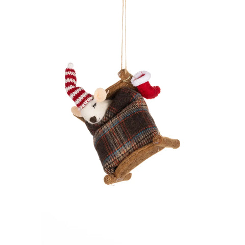 Snug in Bed Mouse Decoration