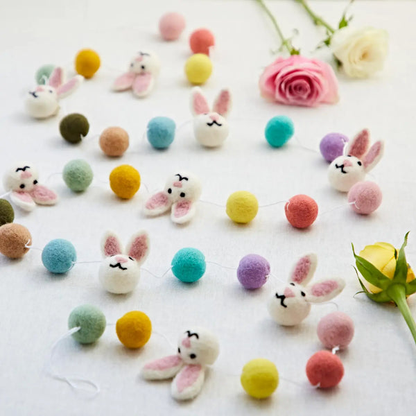 Felt Bunny Ball Garland
