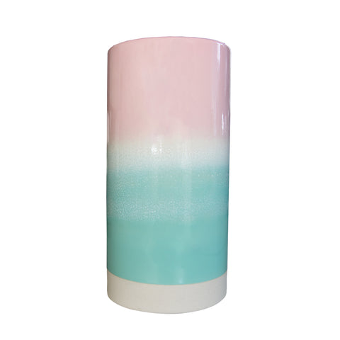 Pastel Ombre Vase Pink & Green